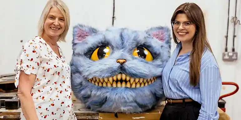 Sarah Towns (LeedsBID), The Cheshire Cat and Emily Loftus (Cuddle Creative)
